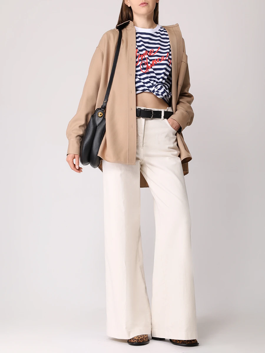 Лонгслив хлопковый LES ARCHIVES LA_1035FW24/25 Синий  Фото 2