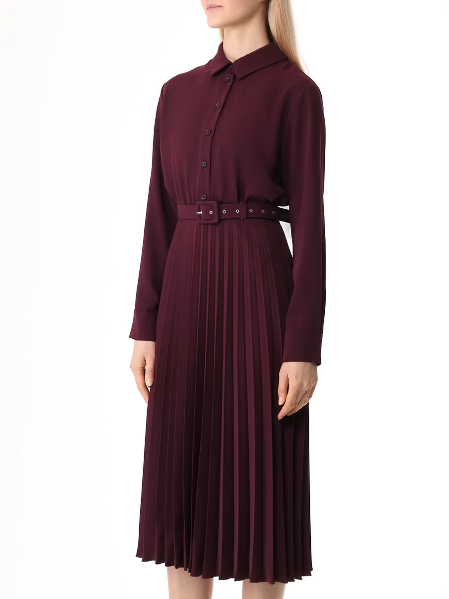 

Платье однотонное, Бордовый, OLD280B/8007.616/W25