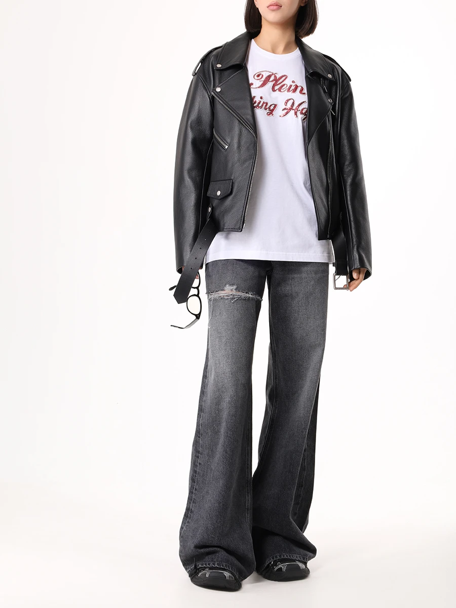 Футболка хлопковая PHILIPP PLEIN WTK3495/01 Белый  Фото 2