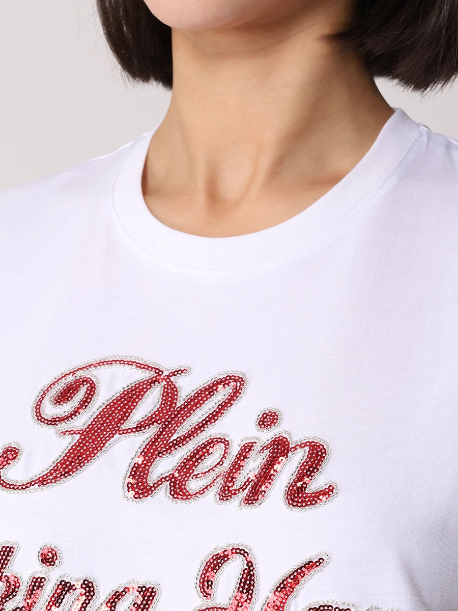 Футболка хлопковая PHILIPP PLEIN WTK3495/01 Белый  Фото 5