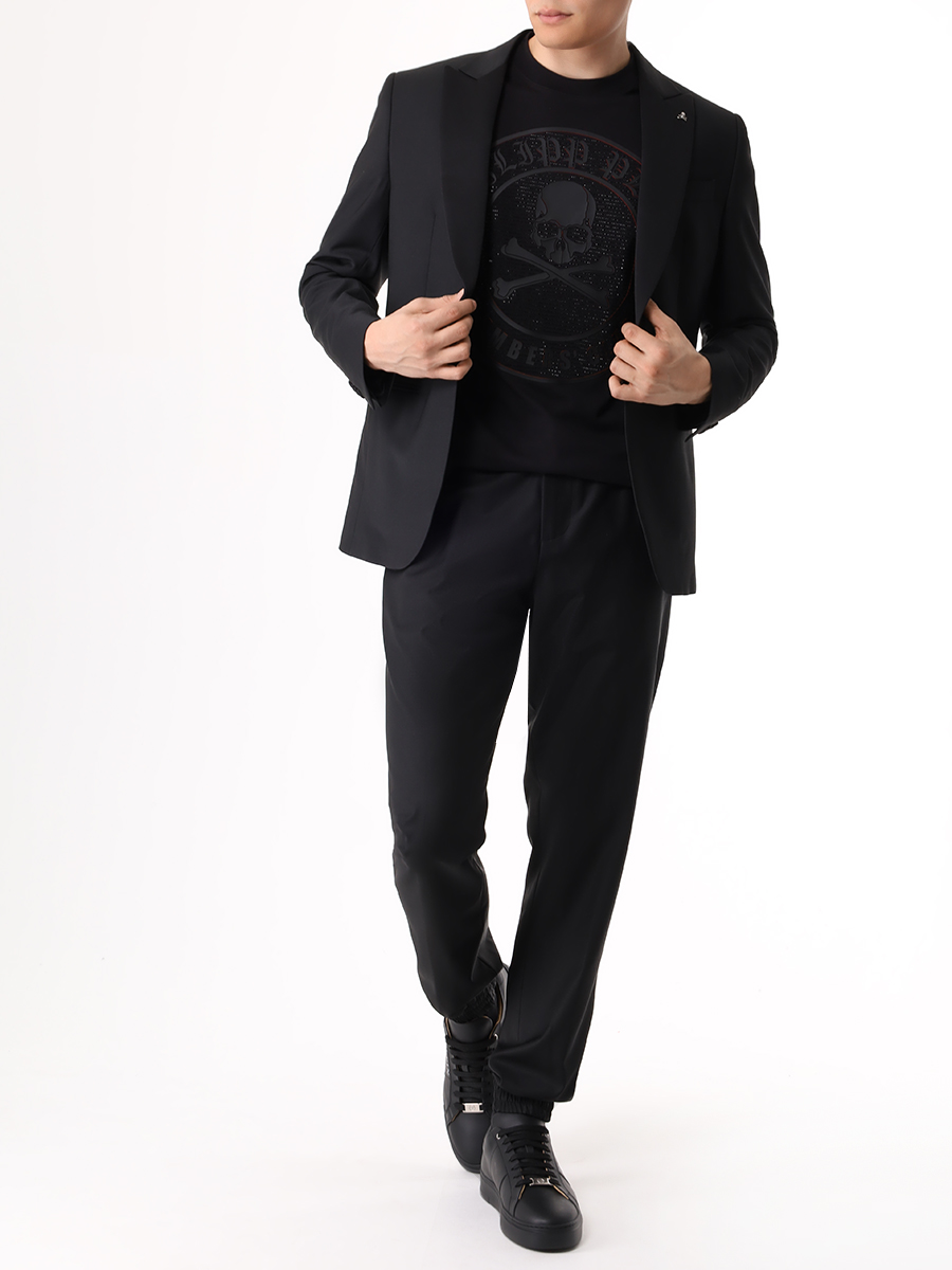 Футболка хлопковая PHILIPP PLEIN MTK7729/02 Черный  Фото 2