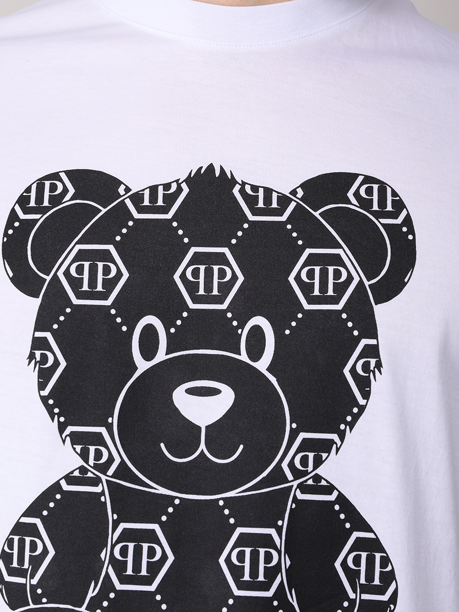 Футболка хлопковая PHILIPP PLEIN MTK7801/01 Белый  Фото 5