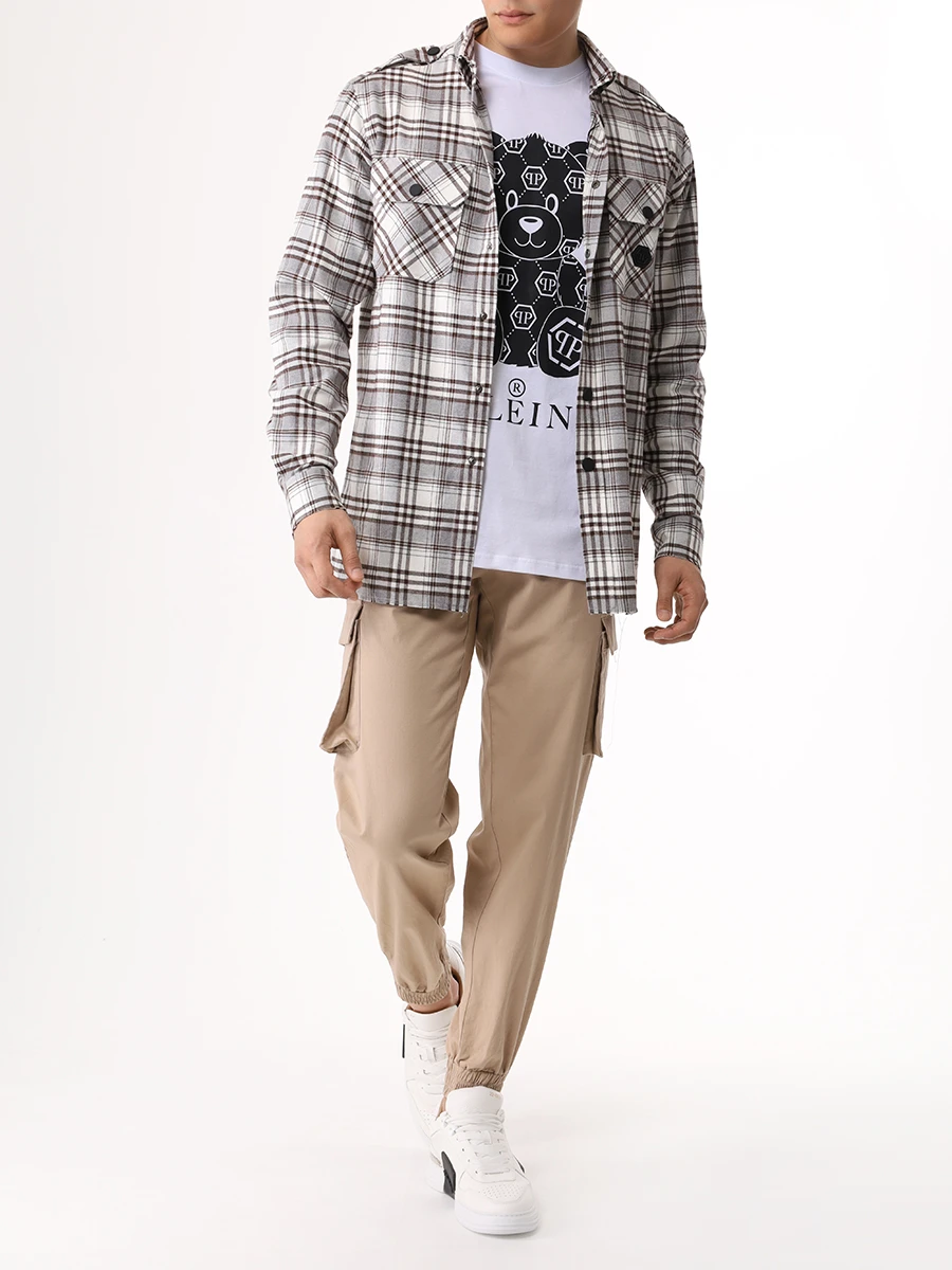 Футболка хлопковая PHILIPP PLEIN MTK7801/01 Белый  Фото 2