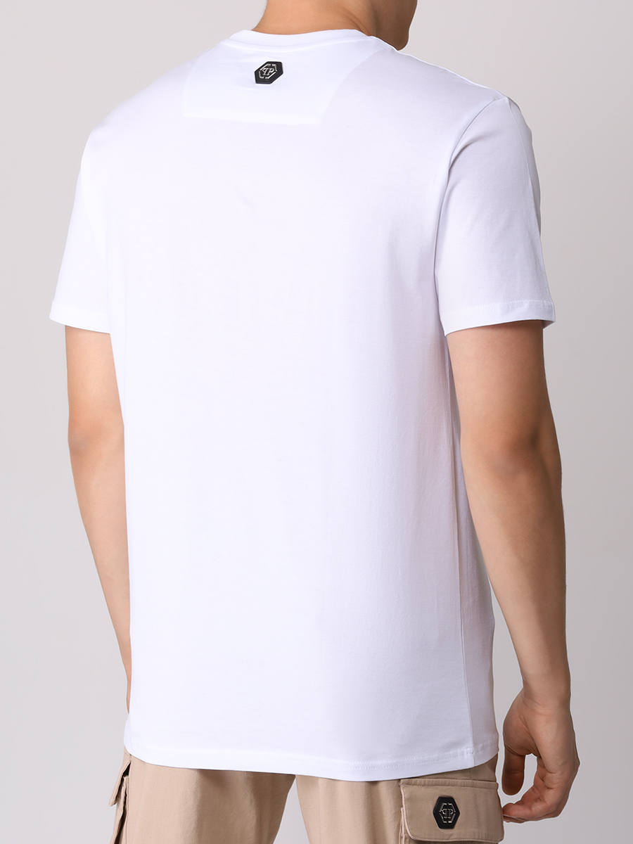 Футболка хлопковая PHILIPP PLEIN MTK7801/01 Белый  Фото 3