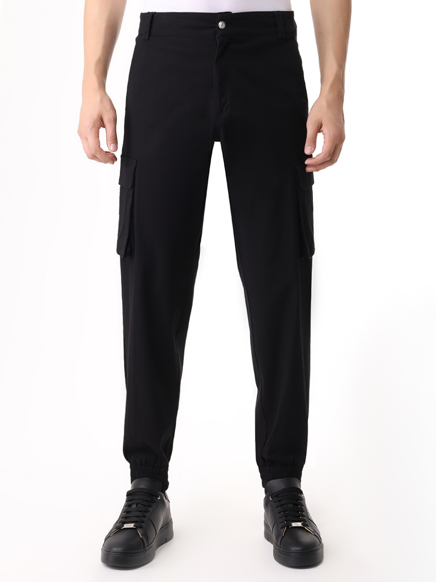 Брюки-карго хлопковые PHILIPP PLEIN MRT1414/02 Черный  Фото 4