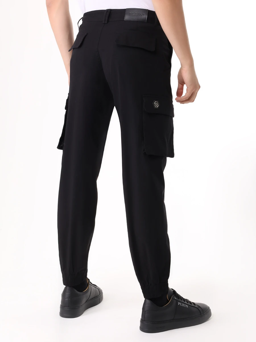 Брюки-карго хлопковые PHILIPP PLEIN MRT1414/02 Черный  Фото 3