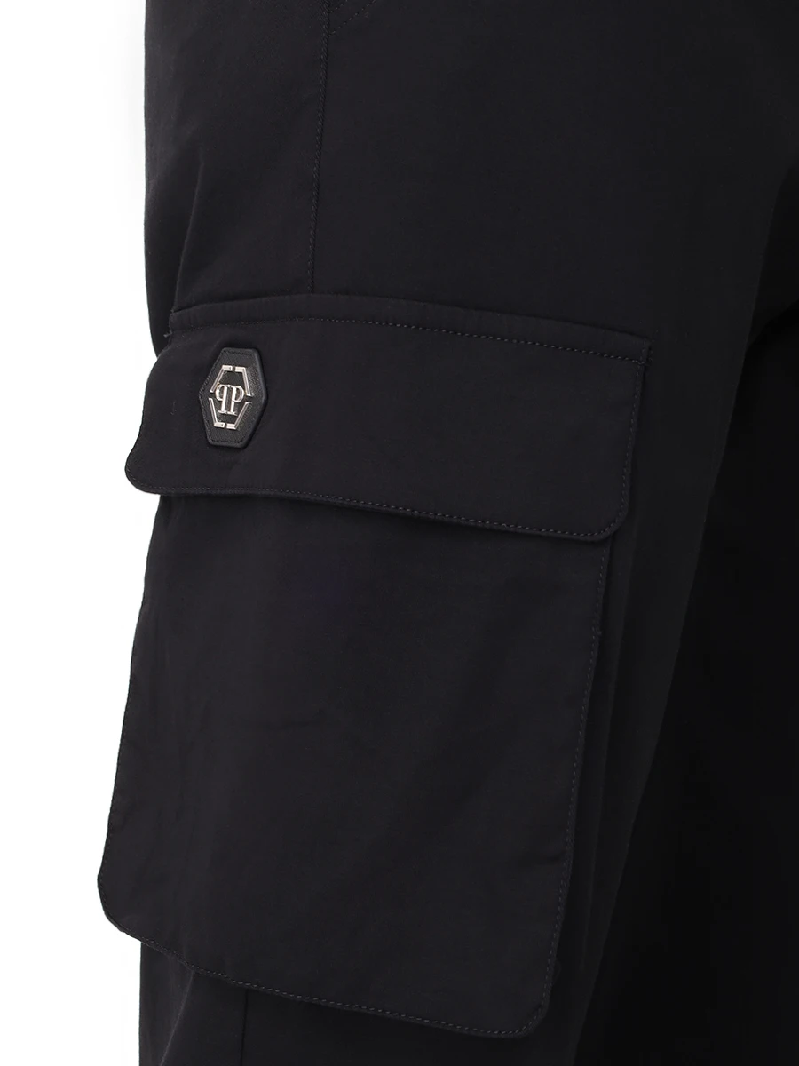Брюки-карго хлопковые PHILIPP PLEIN MRT1414/02 Черный  Фото 5