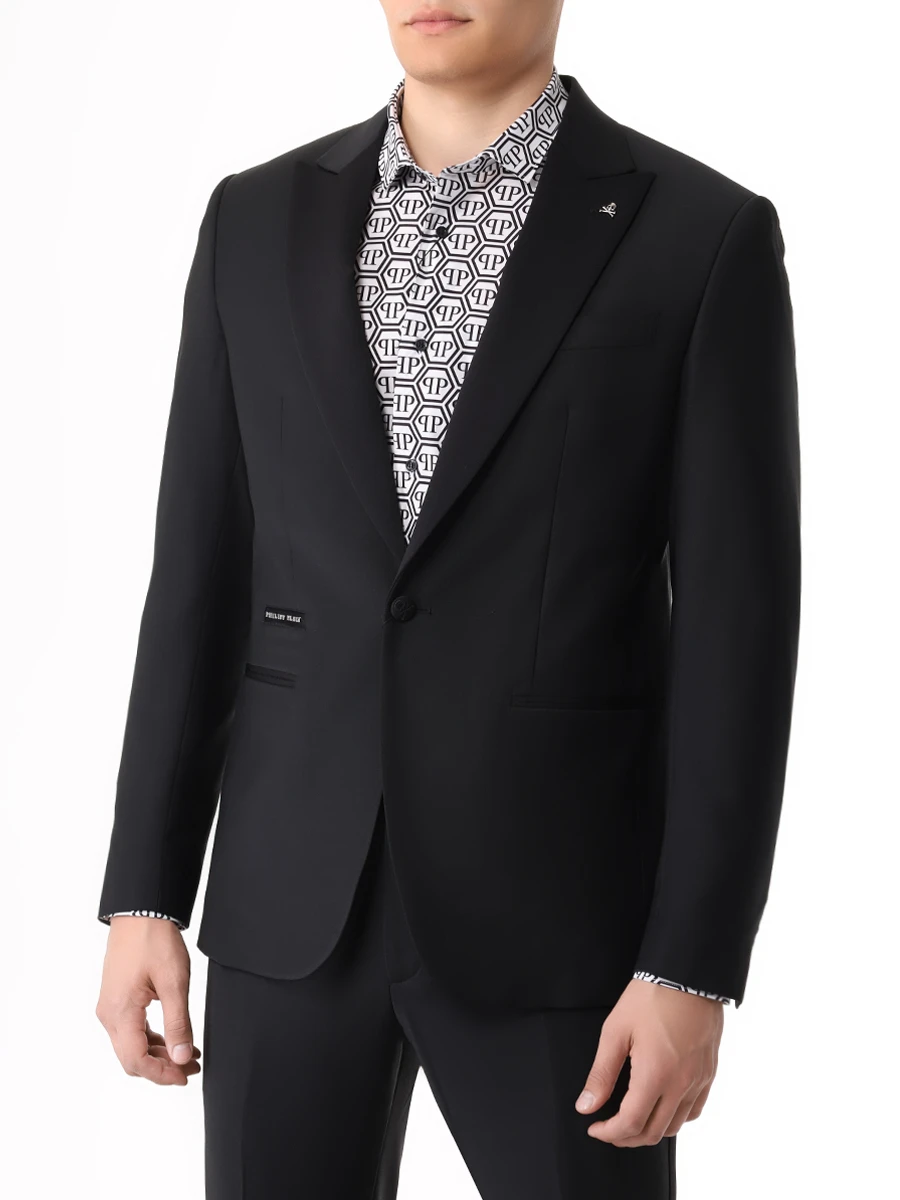 Пиджак однотонный PHILIPP PLEIN MRF1897/02 Черный  Фото 4