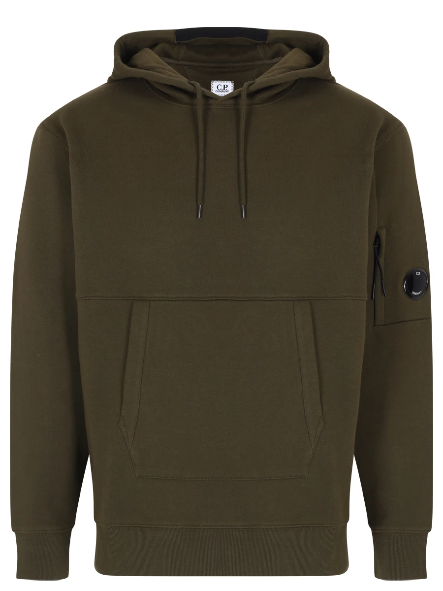 Худи хлопковое CP COMPANY 17CMSS024A00/683 Зеленый 