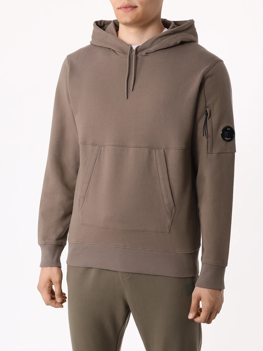 Худи хлопковое CP COMPANY 17CMSS024A00/359 Бежевый  Фото 4