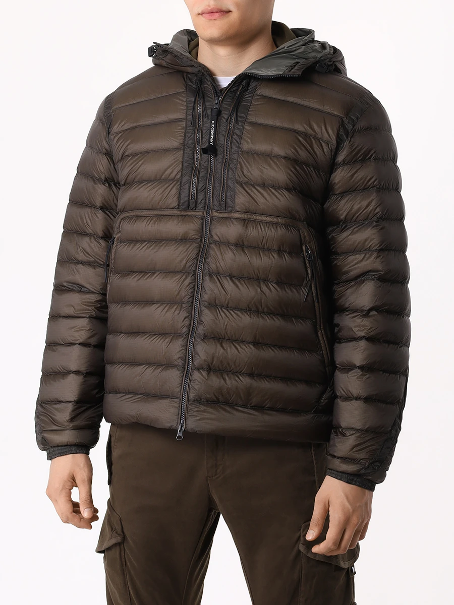 Пуховик стеганый CP COMPANY 17CMOW073A00/674 Хаки  Фото 4