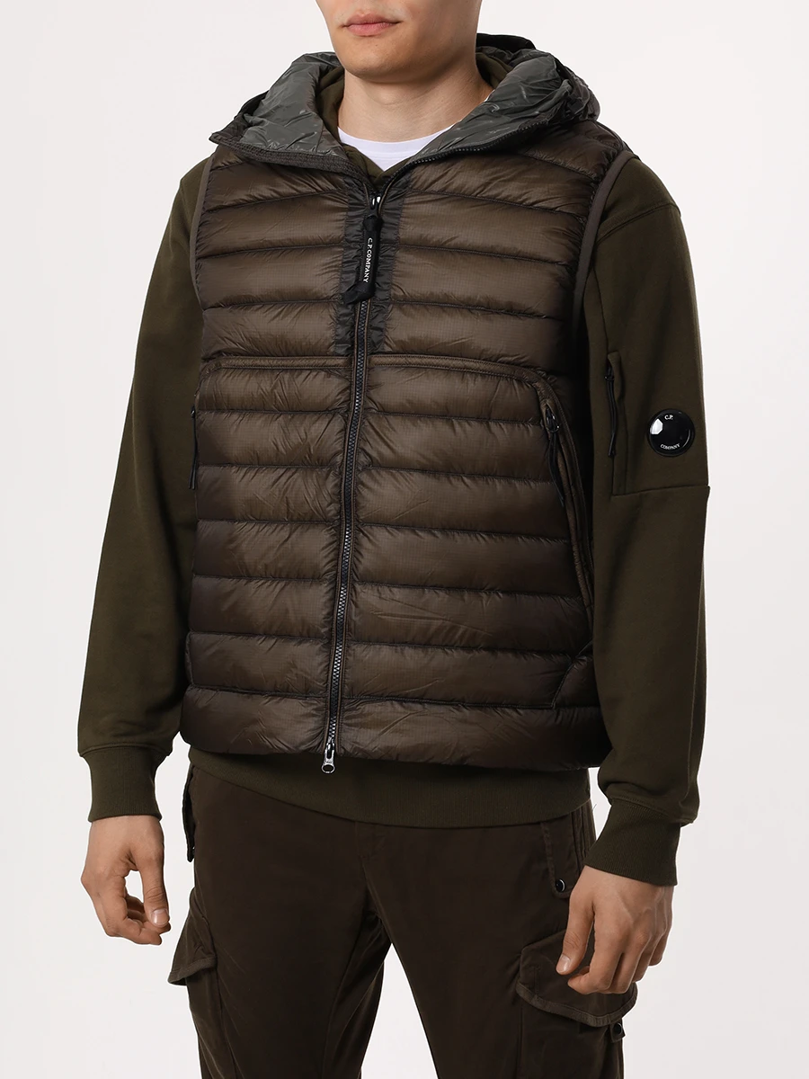 Жилет стеганый CP COMPANY 17CMOW074A00/674 Хаки  Фото 4