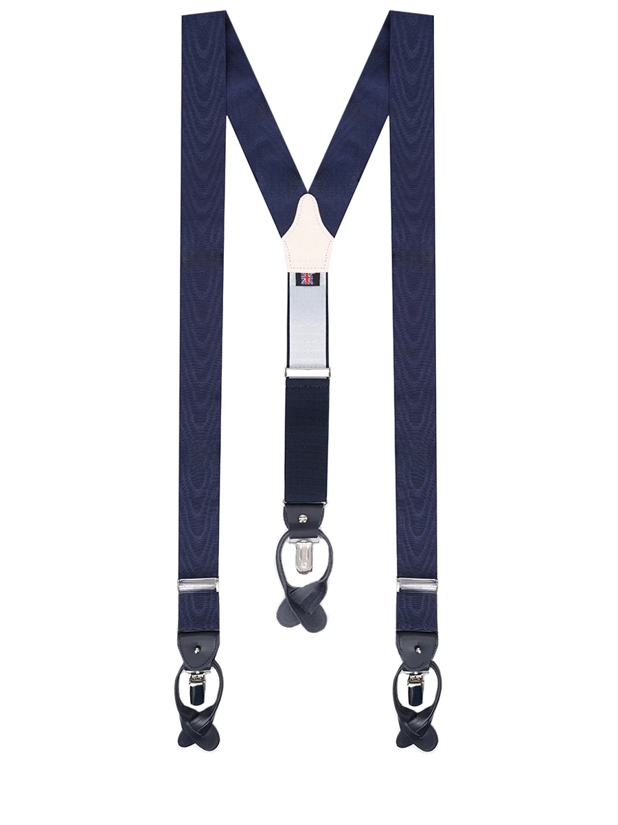 

Подтяжки комбинированные, Синий, Moire Navy