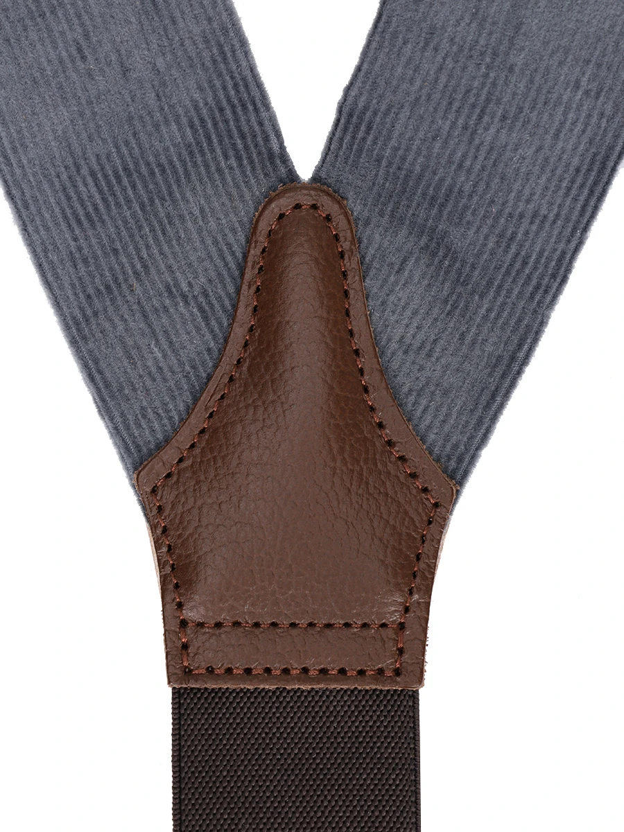 Подтяжки комбинированные ALBERT THURSTON 20 2in1 2649/9 Вельвет Серый  Фото 3