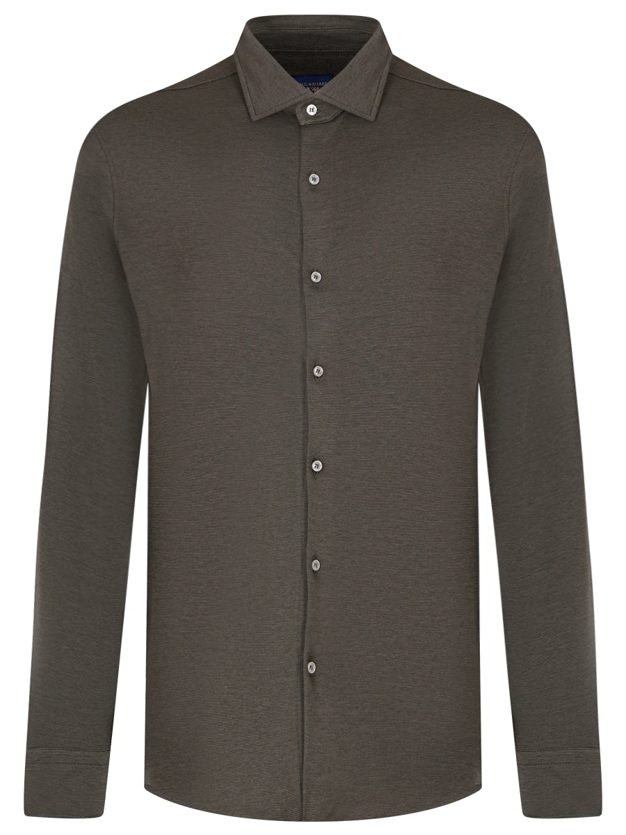 Рубашка Slim Fit из лиоцелла и хлопка PAUL & SHARK 14313125CF/044 Зеленый 