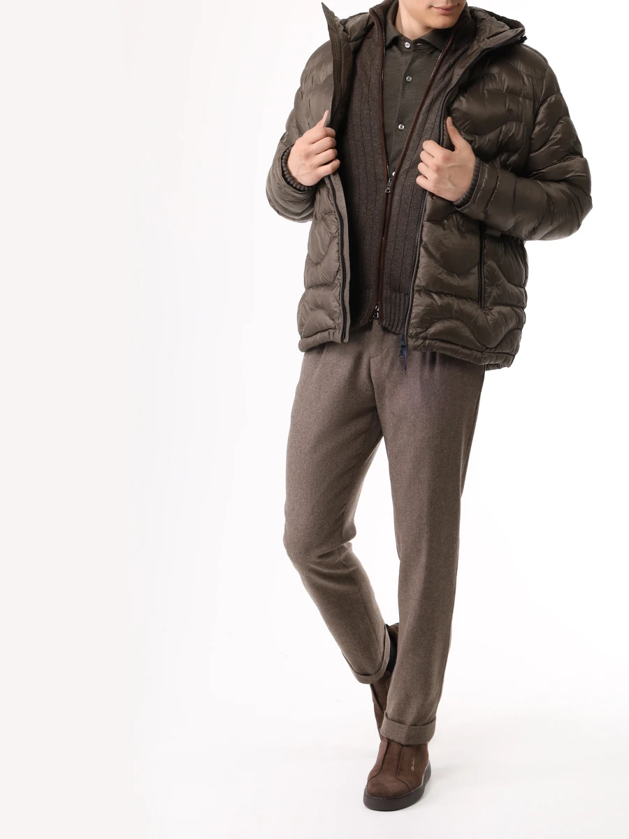 Рубашка Slim Fit из лиоцелла и хлопка PAUL & SHARK 14313125CF/044 Зеленый  Фото 2