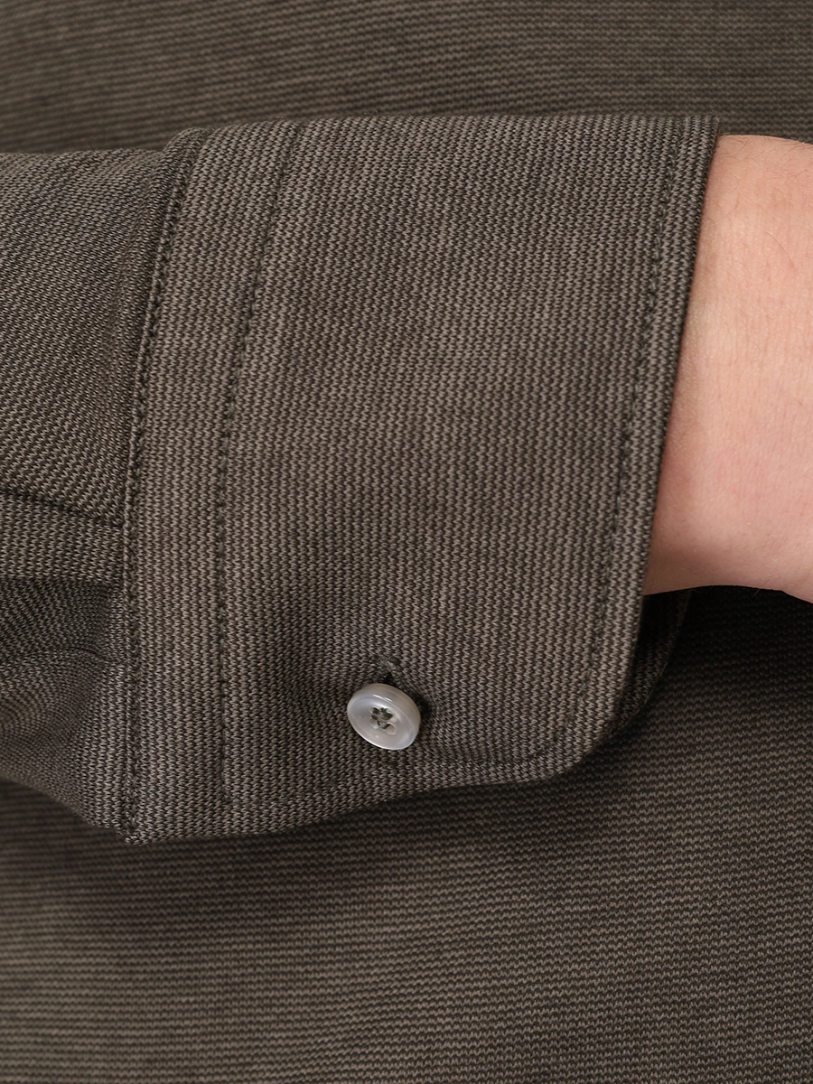 Рубашка Slim Fit из лиоцелла и хлопка PAUL & SHARK 14313125CF/044 Зеленый  Фото 6