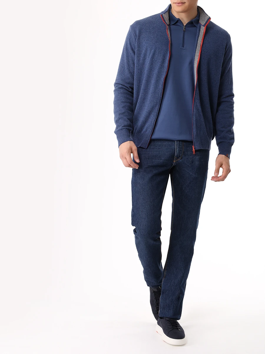 Поло хлопковое PAUL & SHARK 14311737/635 Голубой  Фото 2