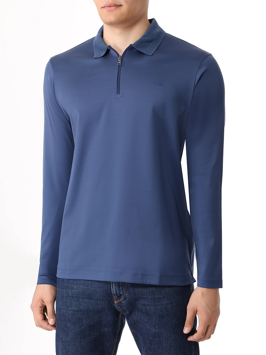 Поло хлопковое PAUL & SHARK 14311737/635 Голубой  Фото 4