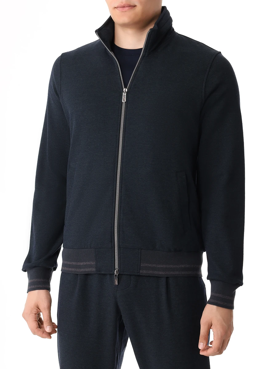 Костюм из хлопка и шерсти CAPOBIANCO 17M406.PL00/17M750.PL00 DARK GREEN Темно- Серый  Фото 4
