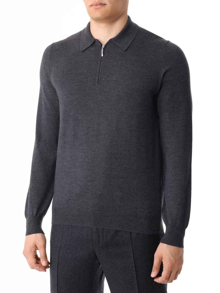 Поло шерстяное GRAN  SASSO 55125/14290/098 Темно Серый  Фото 4