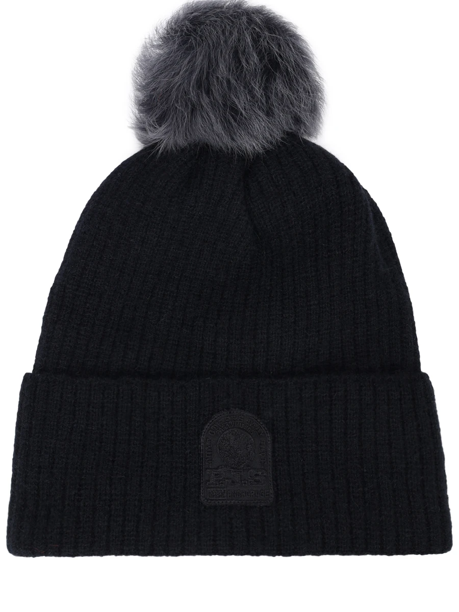 

Шапка шерстяная, Черный, 24WMPAHAHA45 ALPACA POM POM/541