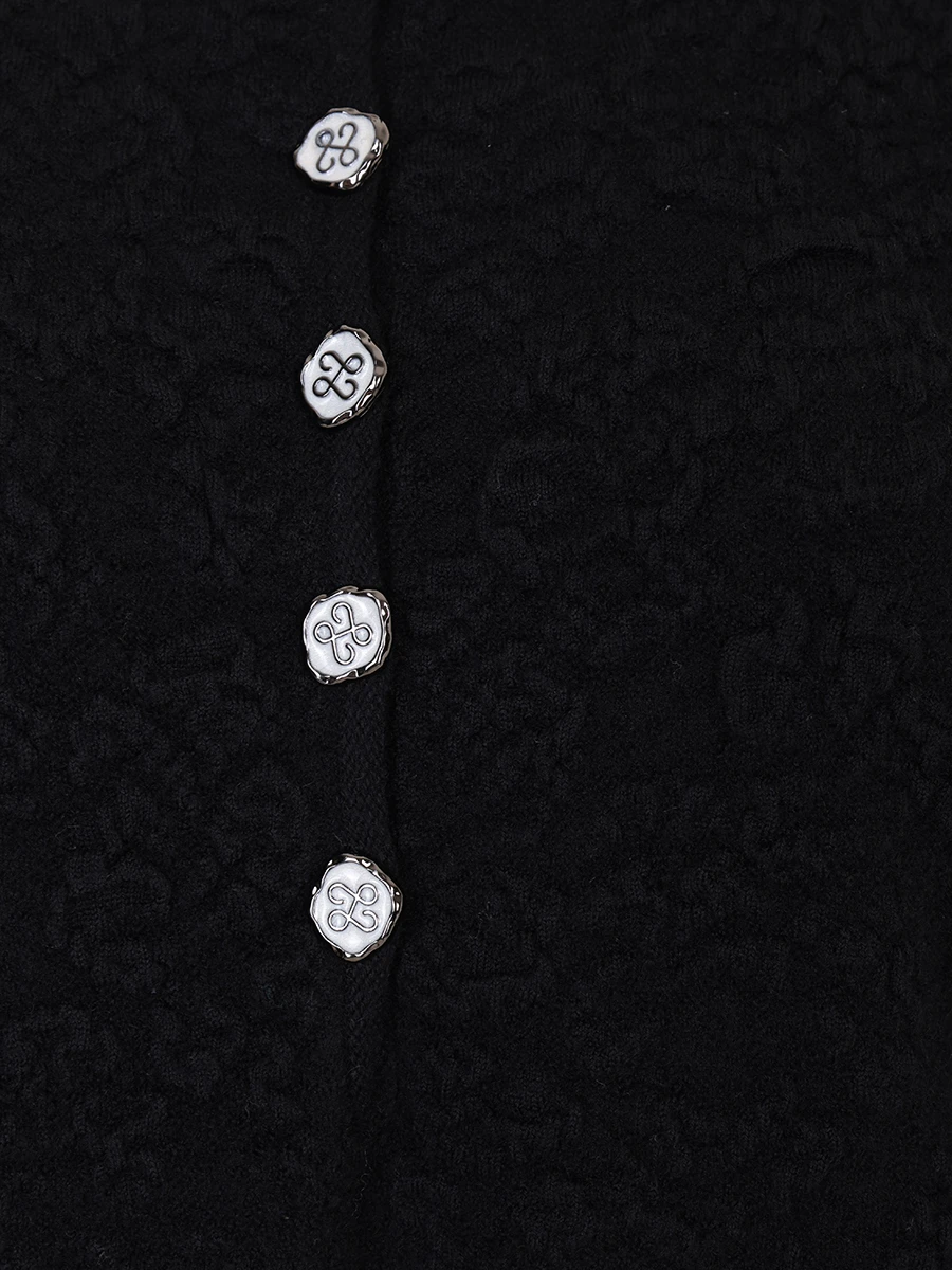 

Платье шерстяное, Черный, W25-D032-1402-900