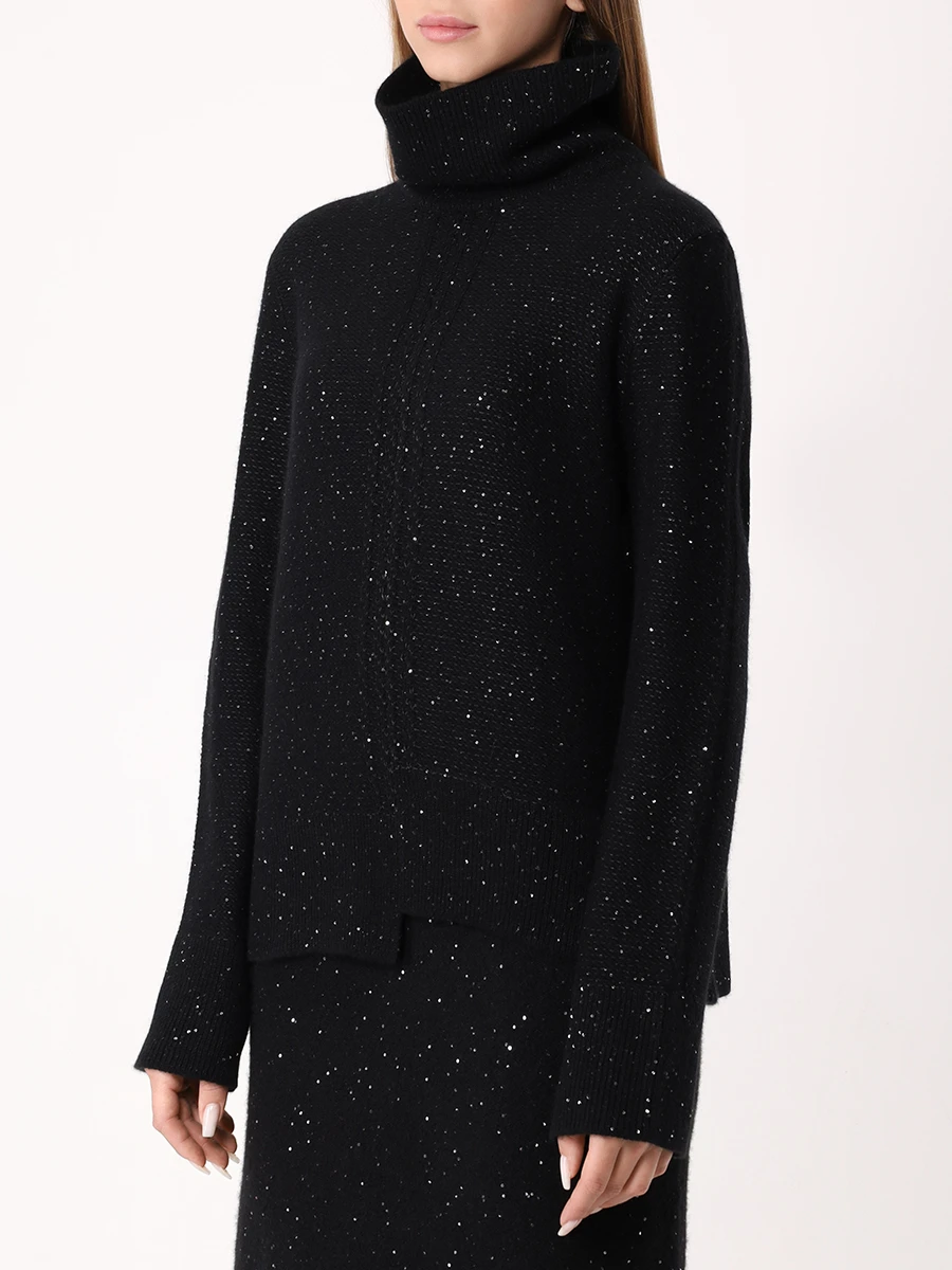 

Свитер кашемировый, Черный, W25-CG034-1001-900