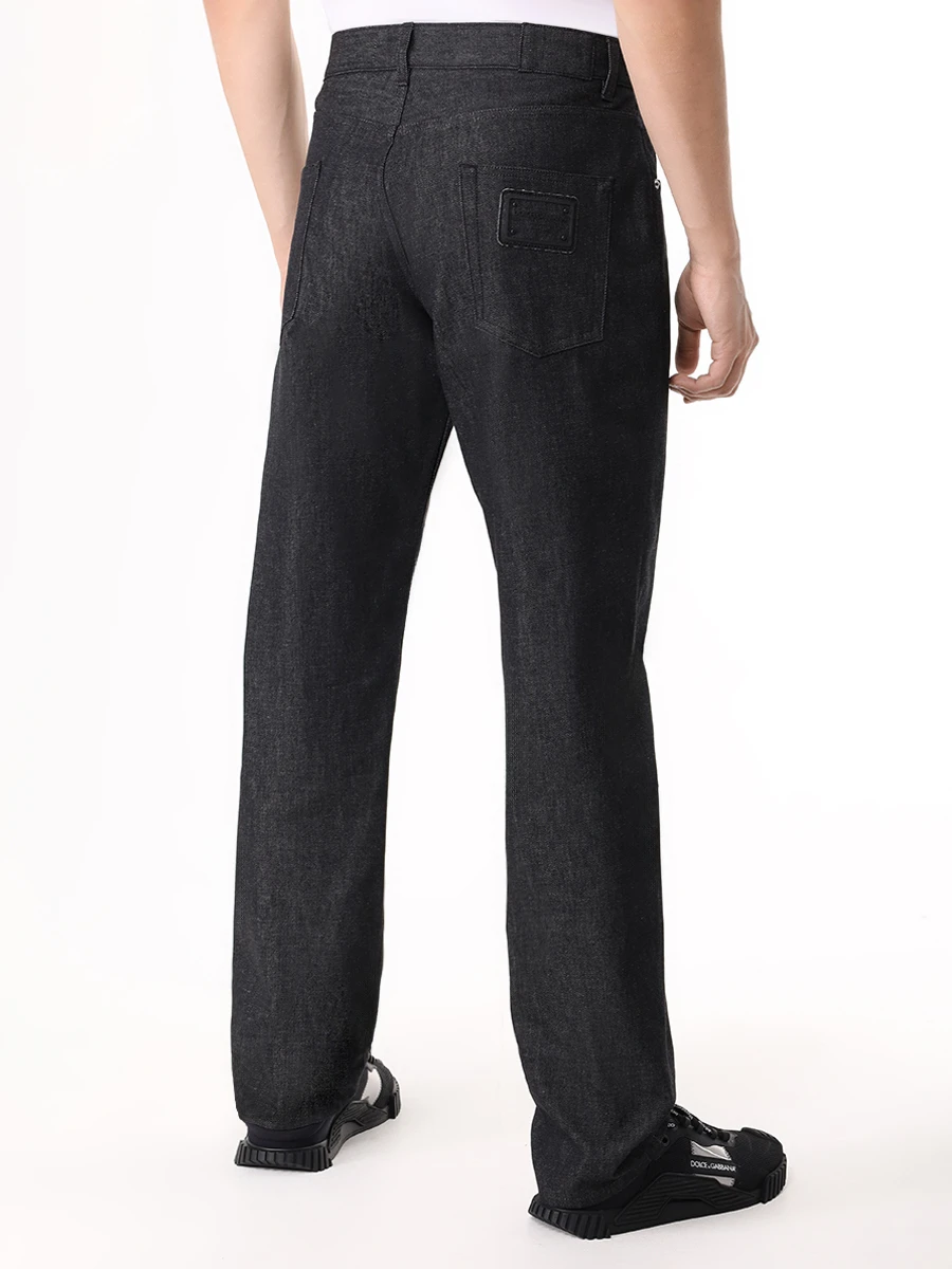 Джинсы Regular Fit хлопковые DOLCE & GABBANA GP02XD G8LI6 S9001 Темно- Серый  Фото 3