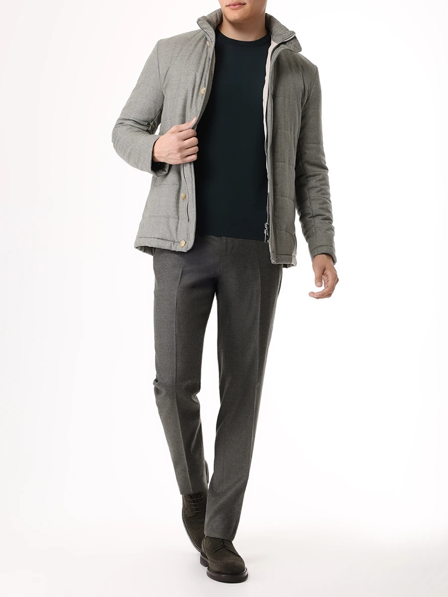 Джемпер шерстяной MALO UMA008 F2Z10 2 208 E2598 Темно- Зеленый  Фото 2