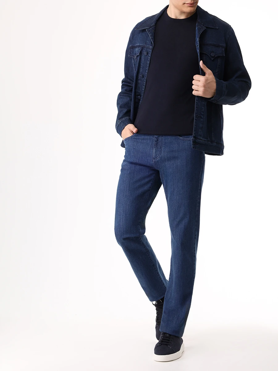 Джемпер шерстяной MALO UMA008 F2Z10 2 208 E286 Темно- Синий  Фото 2