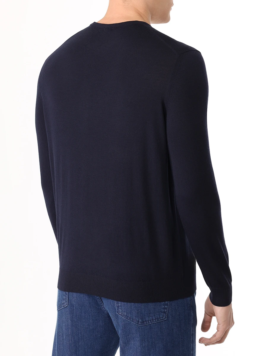 Джемпер шерстяной MALO UMA008 F2Z10 2 208 E286 Темно- Синий  Фото 3