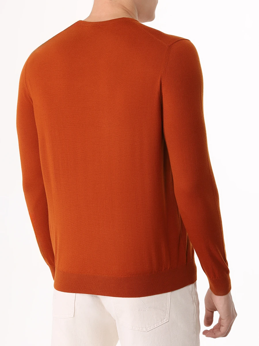 Джемпер шерстяной MALO UMA008 F2Z10 2 208 E3486 Оранжевый  Фото 3
