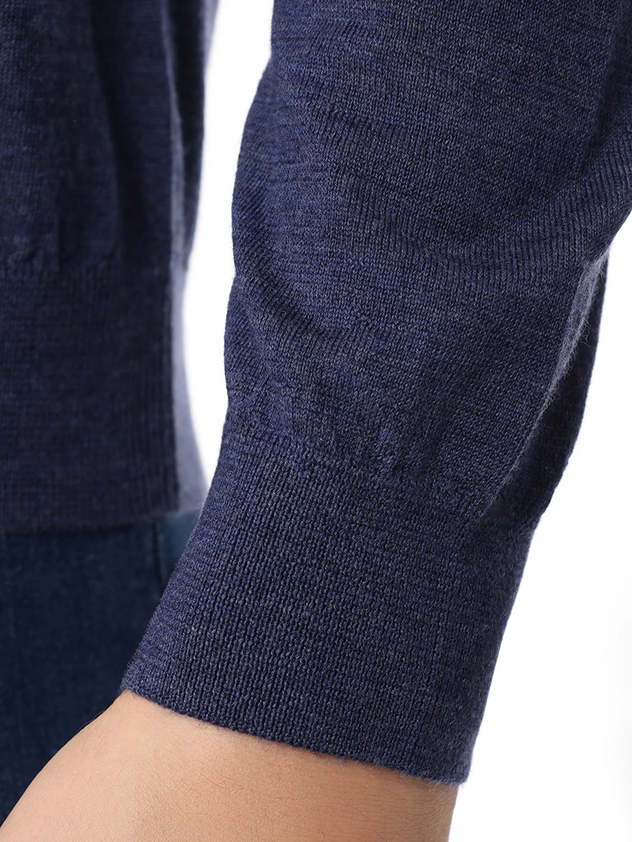 Джемпер шерстяной MALO UMA008 F2Z10 2 208 E3501 Синий  Фото 5