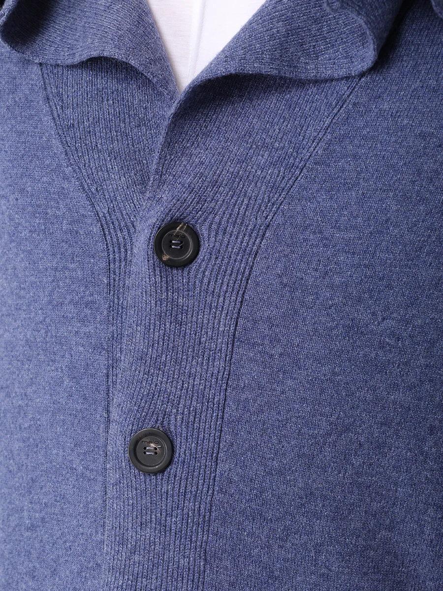 Кардиган кашемировый MALO UXG077 F1C02 E0687 Голубой  Фото 5