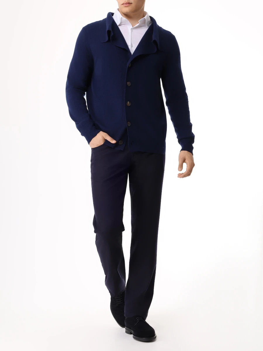 Кардиган кашемировый MALO UXG077 F1C02 E3489 Синий  Фото 2