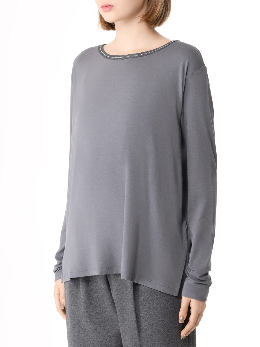 Джемпер из вискозы LE TRICOT PERUGIA 154_66859 - 7175 Серый  Фото 4