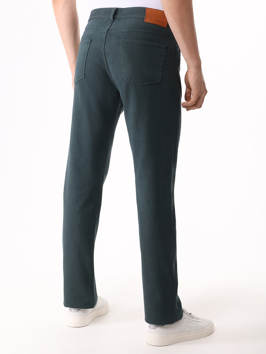 Джинсы Regular Fit хлопковые CANALI PD01239/804/91719 Зеленый  Фото 3
