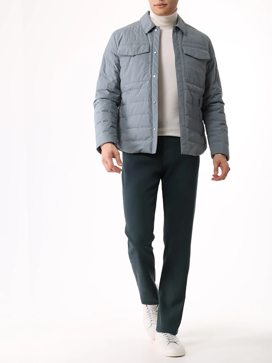 Джинсы Regular Fit хлопковые CANALI PD01239/804/91719 Зеленый  Фото 2