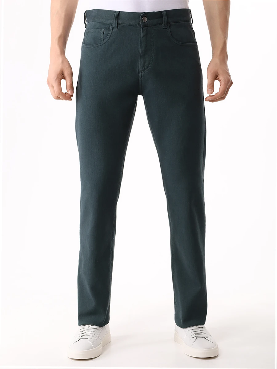 Джинсы Regular Fit хлопковые CANALI PD01239/804/91719 Зеленый  Фото 4
