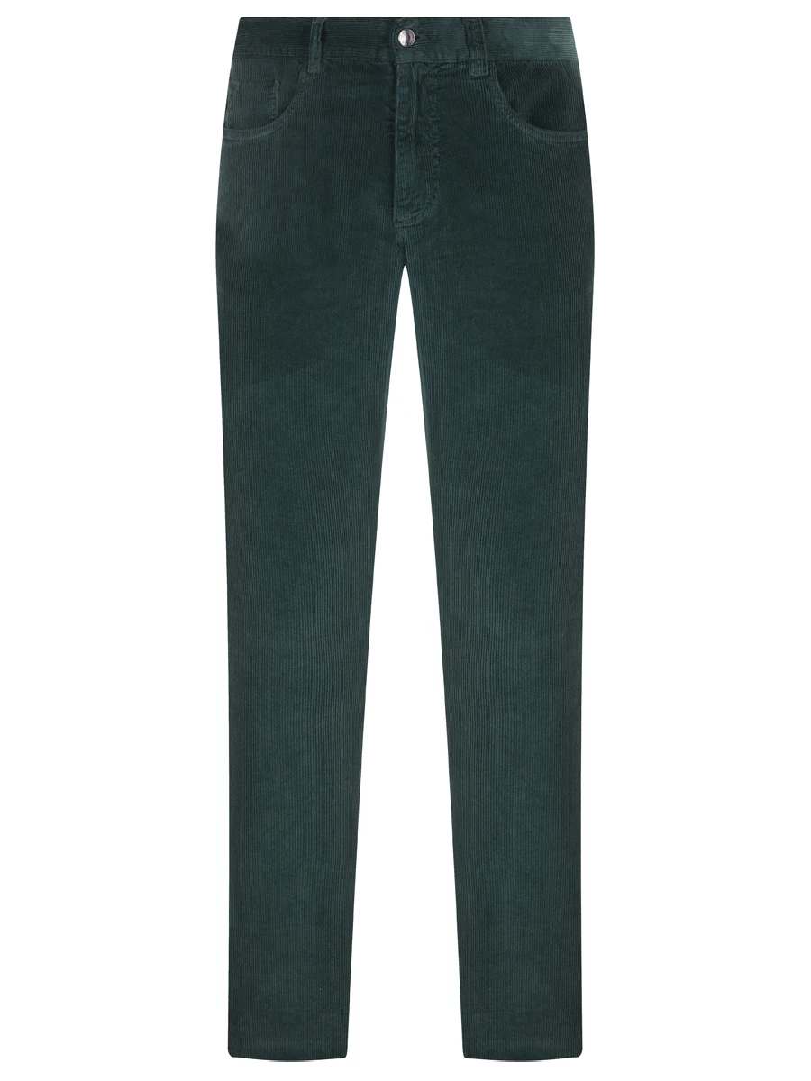 Брюки Regular Fit вельветовые CANALI PT01413/804/91519 Зеленый 