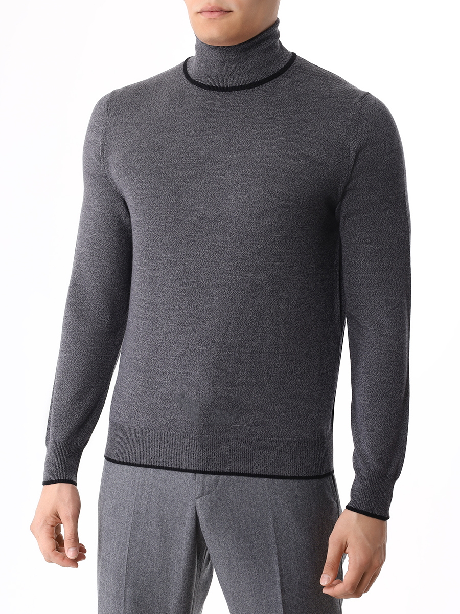 Водолазка шерстяная CANALI MK02156/110/C0020 Серый  Фото 4