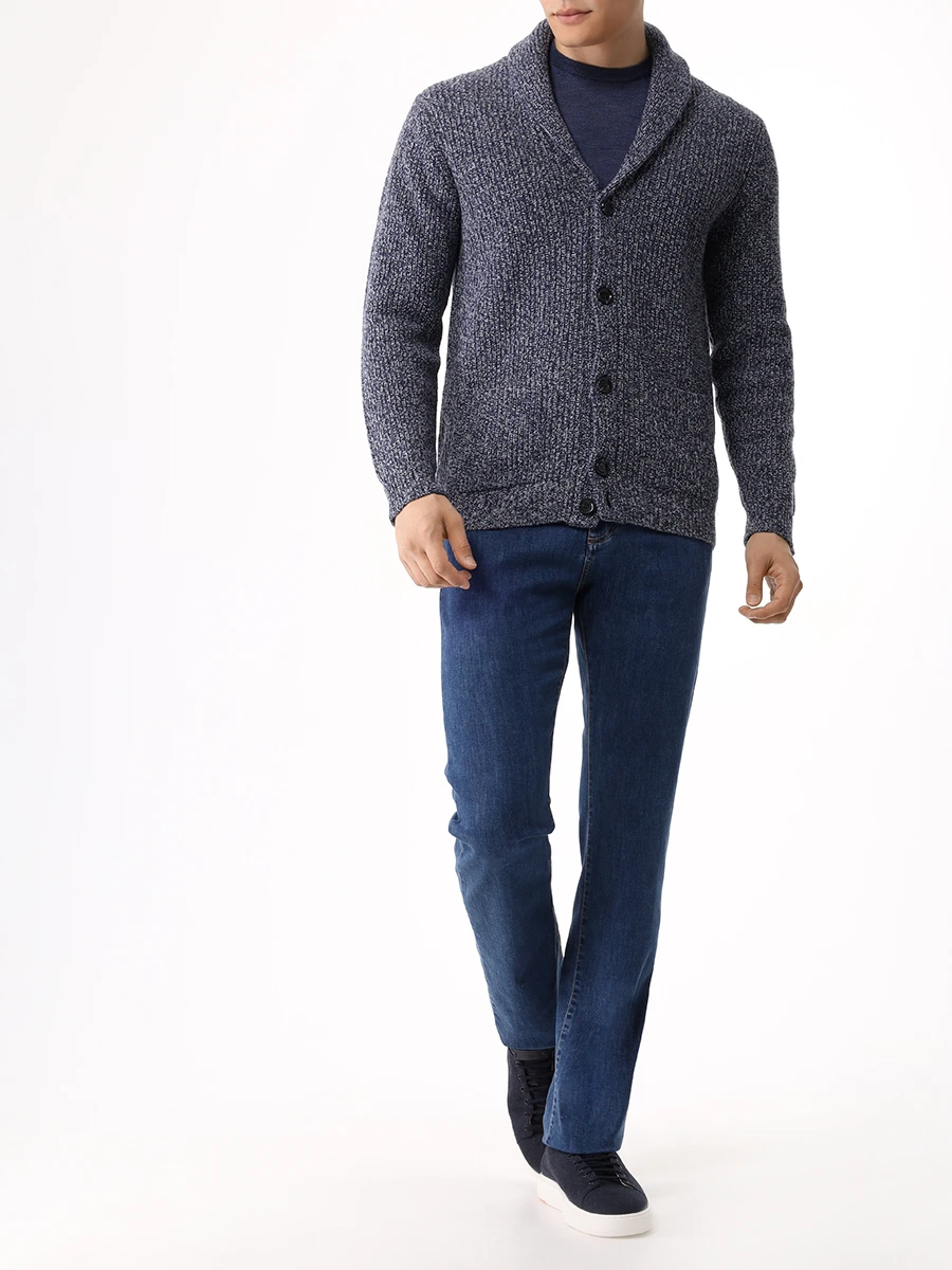 Джинсы Regular Fit хлопковые CANALI PD01422/302/91719 Синий  Фото 2