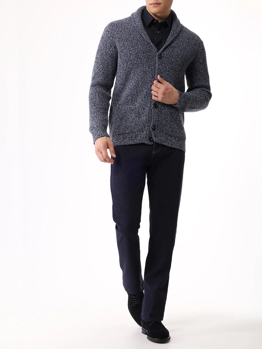 Рубашка Regular Fit из хлопка и лиоцелла CANALI GL03347/301/CSL2041 Синий  Фото 2