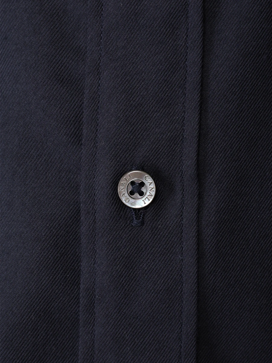 Рубашка Regular Fit из хлопка и лиоцелла CANALI GL03347/301/CSL2041 Синий  Фото 6