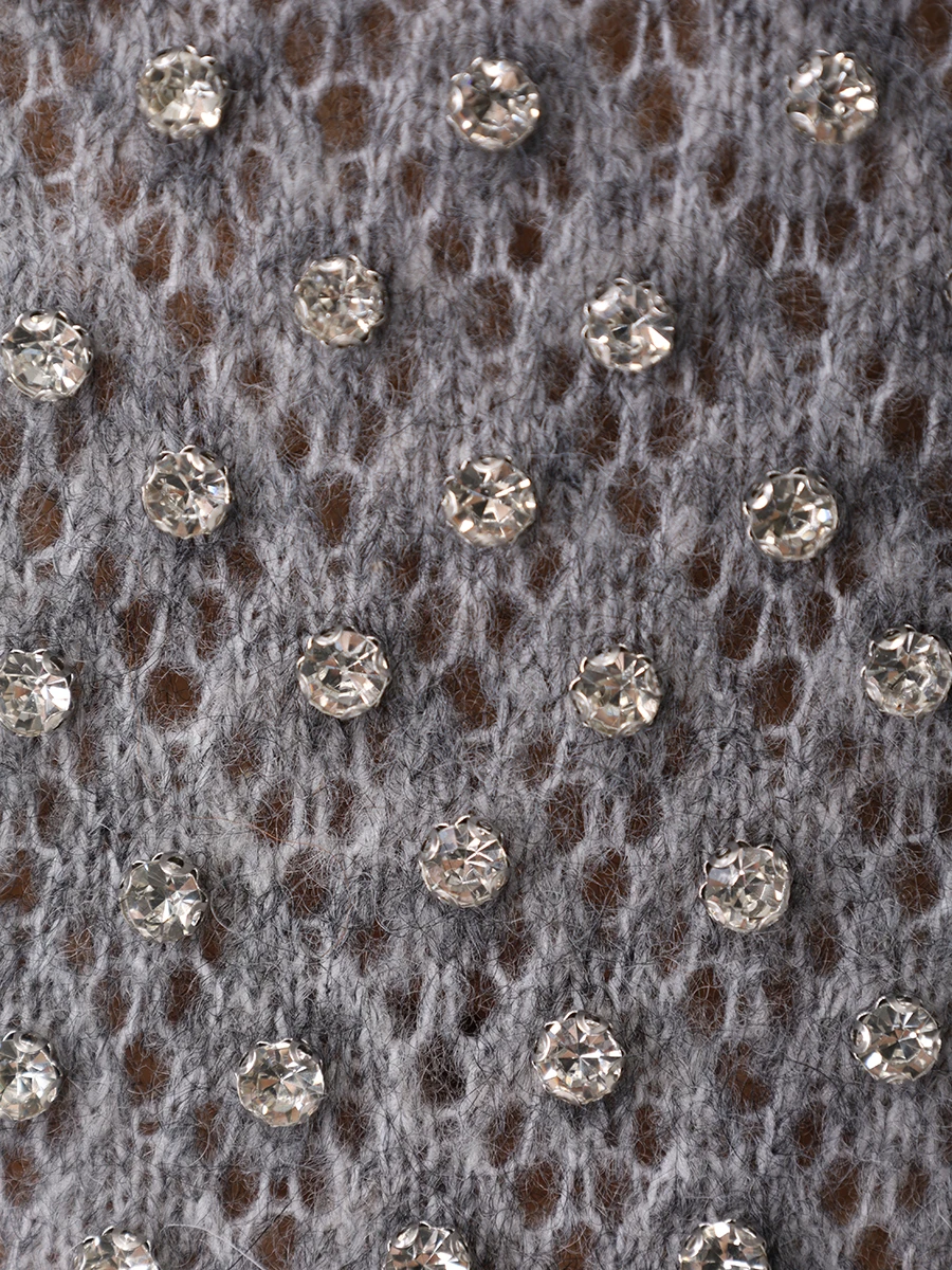 Платье с кристаллами DAVID KOMA PF24DKKN05D Серый  Фото 6