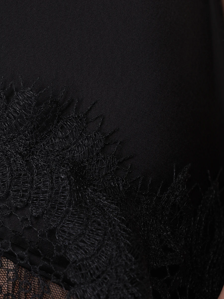Юбка с кружевом DAVID KOMA PF24DK66SL Черный  Фото 5