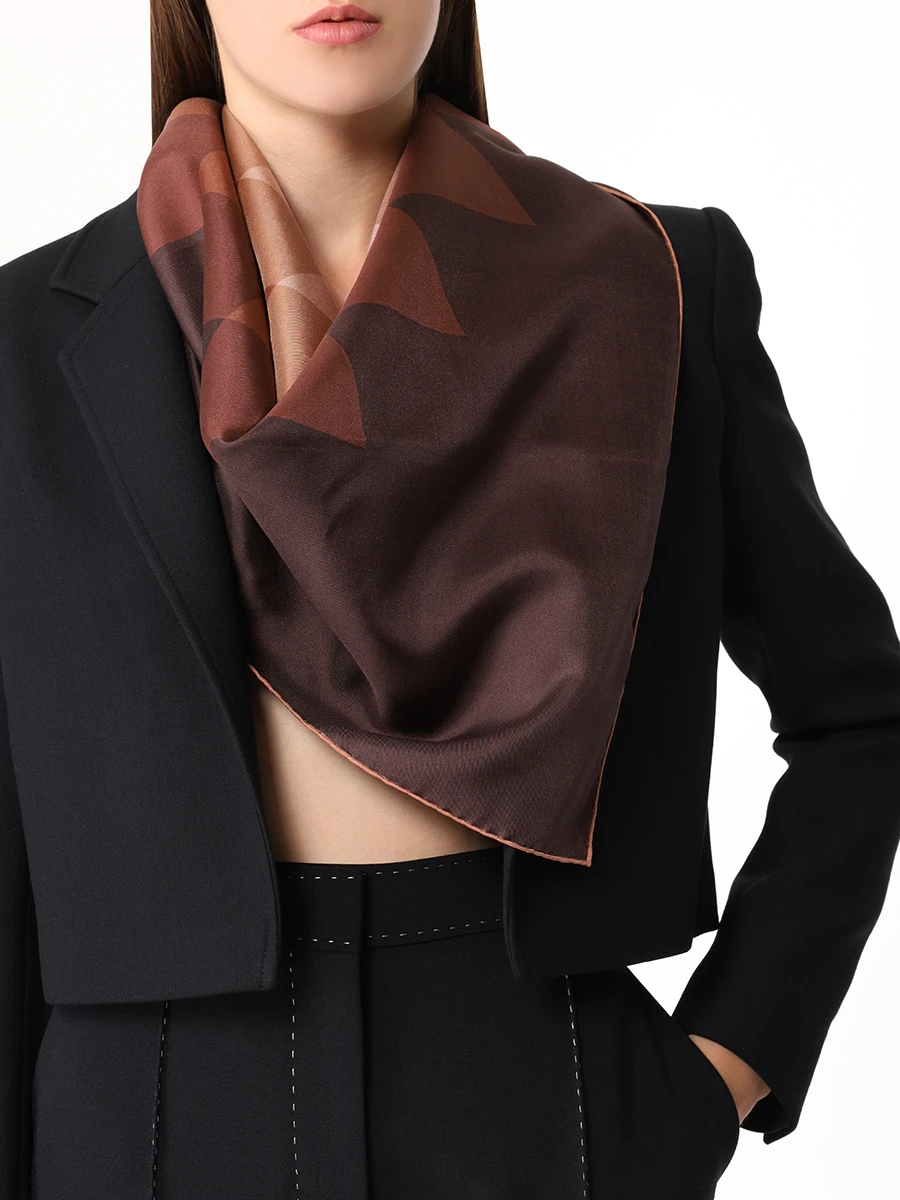 Платок шелковый ELIE SAAB SE9090SS525P24 NUD Коричневый  Фото 2