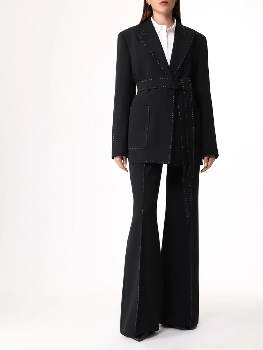 

Брюки однотонные, Черный, P0031NP24CS001 BK001