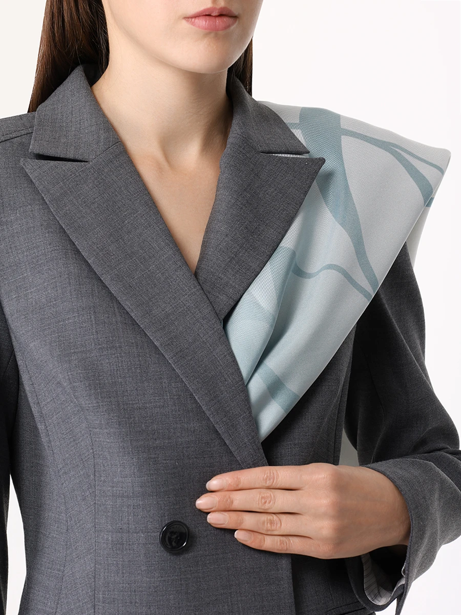 Платок шелковый ELIE SAAB SE9090SS401P24 BLU Голубой  Фото 2